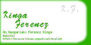kinga ferencz business card